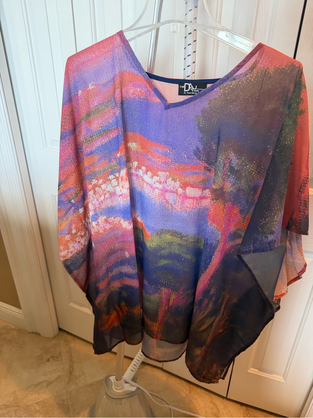 Oversized Purple Multi-Color V-Neck Tunic